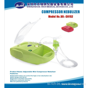 Adjustable mist piston type portable air compressor nebulizer